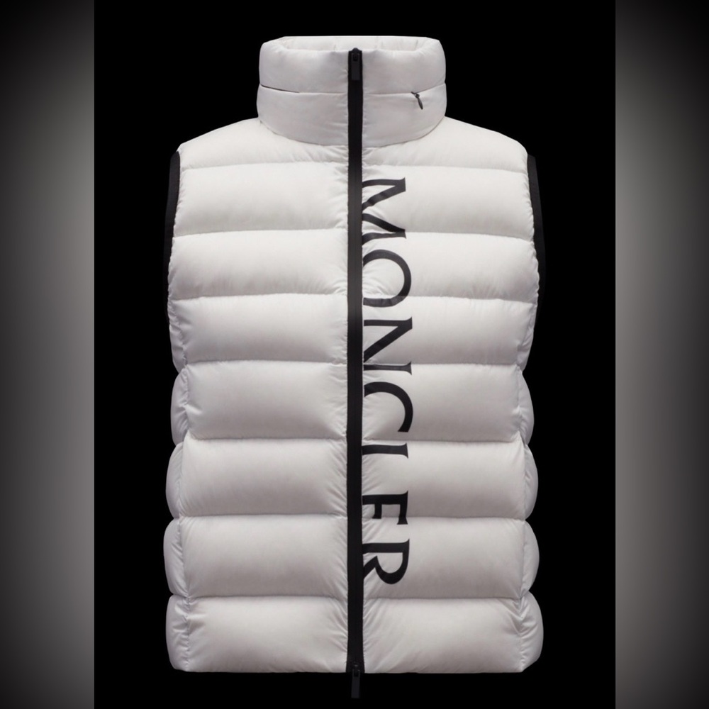 Moncler White Cenis  Down Vest